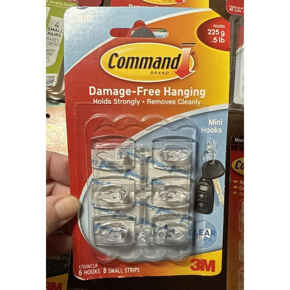 3M Command Hanging Hooks & Strips Assorted Variety 9 Packs Total